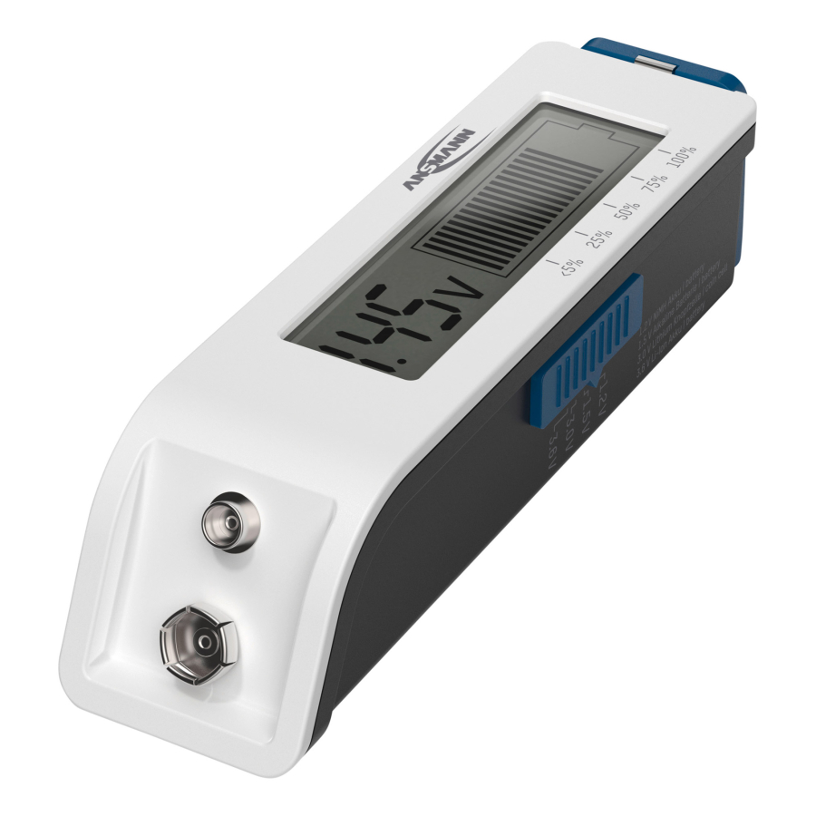 ANSMANN 1900-0110 Tester per batterie Comfort Check con display LCD