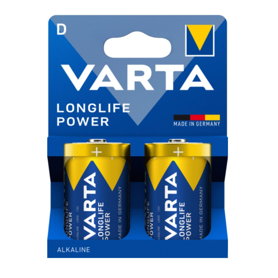 Blister 2 Batterie 1.5V Longlife Power Alcalina D Torcia