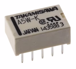 FUJITSU-TAKAMISAWA Relay DPDT 5Vdc 0.5A/230Vac A-5W-K