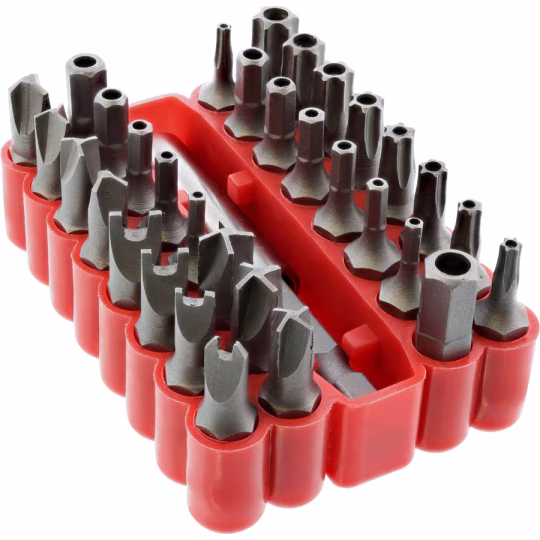 Inserti bits per avvitatori con bits rari, magnetici, 33pz