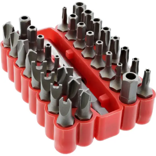 Inserti bits per avvitatori con bits rari, magnetici, 33pz