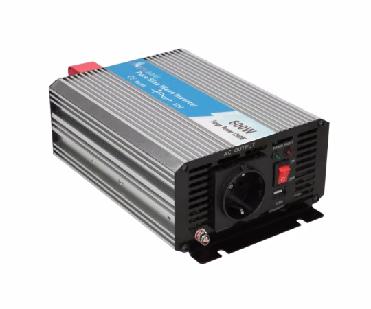 Extralink VOLTAGE CONVERTER 12V - 230V. 600W. PURE SINUS OPIP-600W adattatore e invertitore Auto Alluminio. Nero