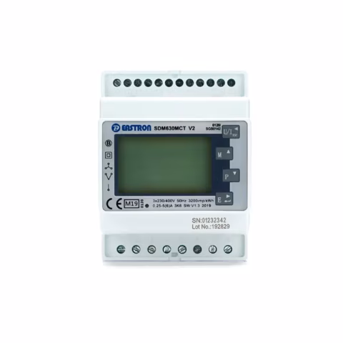 Accessori Solplanet. contatore di energia trifase per inverter Solplanet. Eastron SDM630-MCT. misura indiretta tramite trasformatori di corrente (non inclusi).
