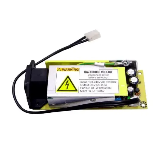 Mikrotik 24V2APOW adattatore e invertitore Interno 60 W Nero. Giallo