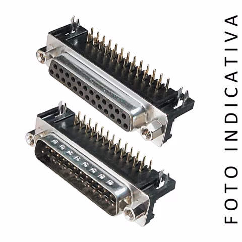 C-Industries CONNETTORE D-SUB STAMPATO 25 POLI F DA CS A 90GRADI p.7,22mm